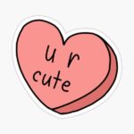 استیکر لپتاپ عاشقانه - U R Cute
