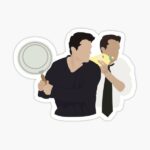 استیکر لپتاپ فرندز - جویی و چندلر