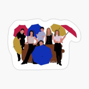 استیکر لپتاپ فرندز - چتر خانواده