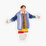 استیکر لپتاپ فرندز - لباسای چندلر