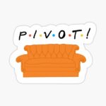 استیکر لپتاپ فرندز - پیوت - pivot