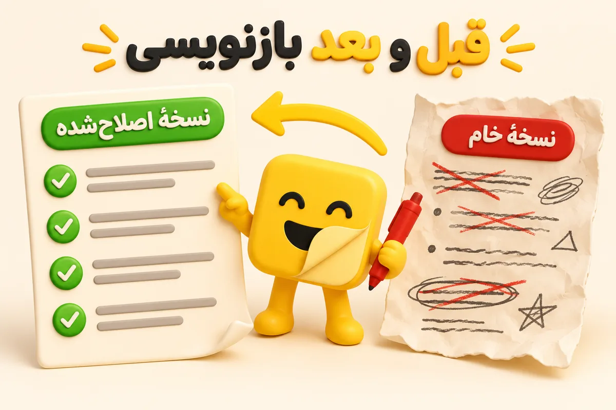 نسخهٔ خام و اصلاح‌شده در سناریو نویسی با هوش مصنوعی