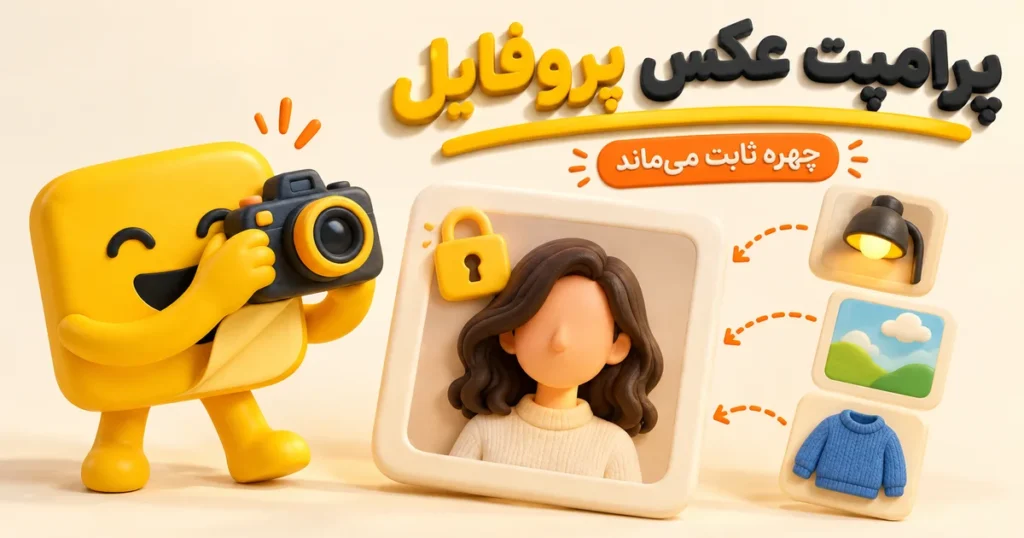 پرامپت عکس پروفایل؛ حفظ چهره و تغییر نور، پس‌زمینه و پوشش